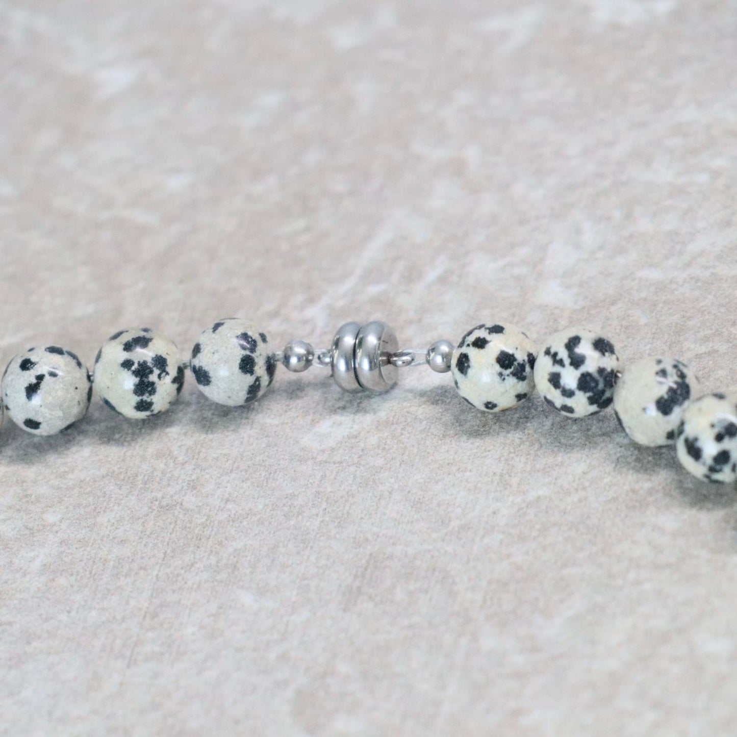 CLASSIC Dalmatiër Jaspis | Ketting | 8mm | Magneetsluiting | 45cm