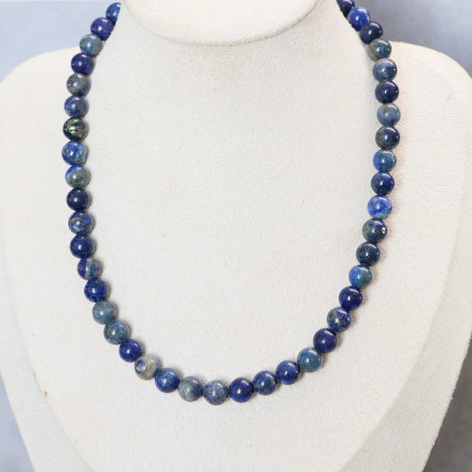CLASSIC Lapis Lazuli | Ketting | 8mm | Magneetsluiting | 45cm