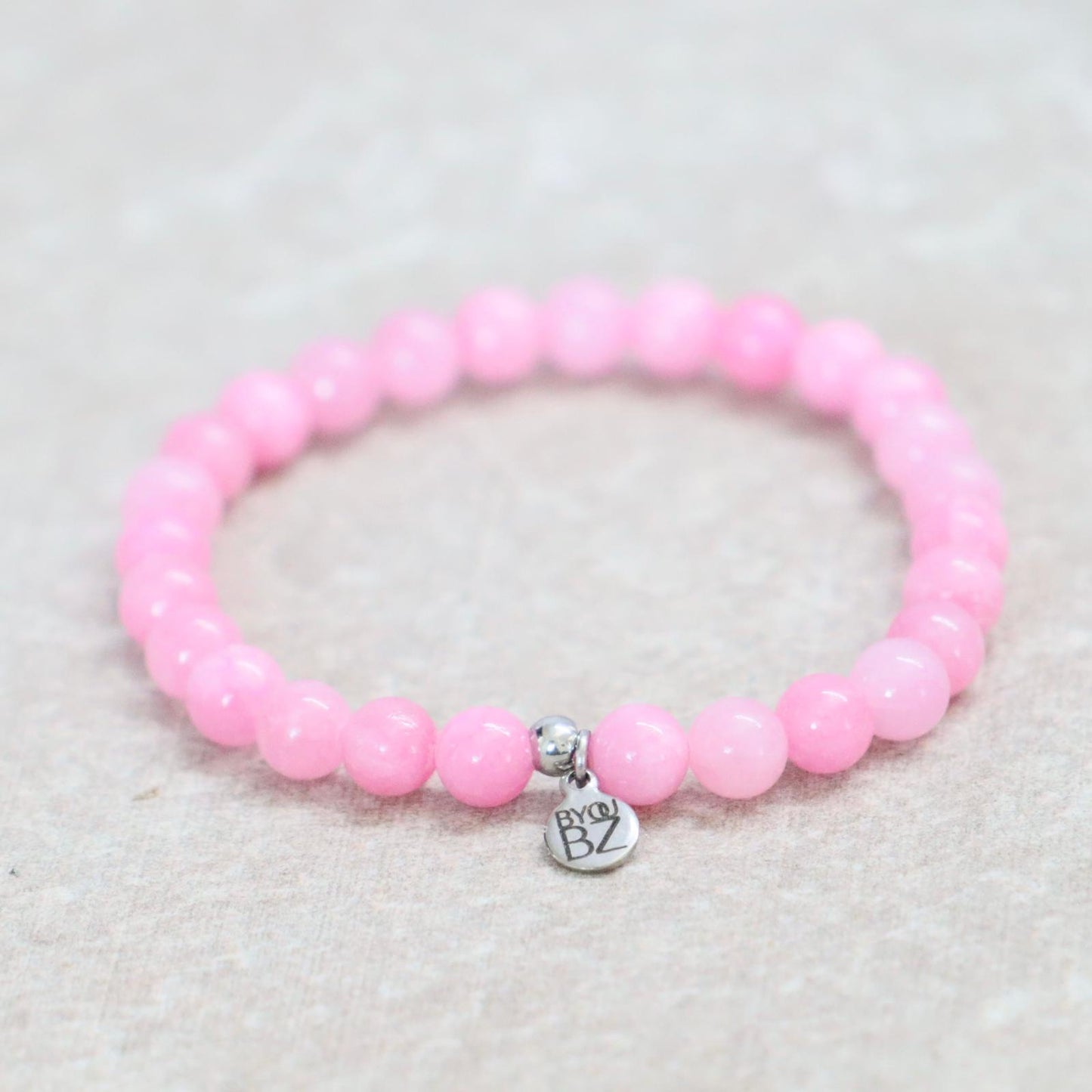 MALIBU PINK | Roze jade armband | 6mm| Normal Fit