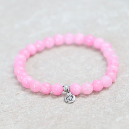 MALIBU PINK | Roze jade armband | 6mm| Normal Fit