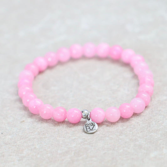 MALIBU PINK | Roze jade armband | 6mm| Normal Fit