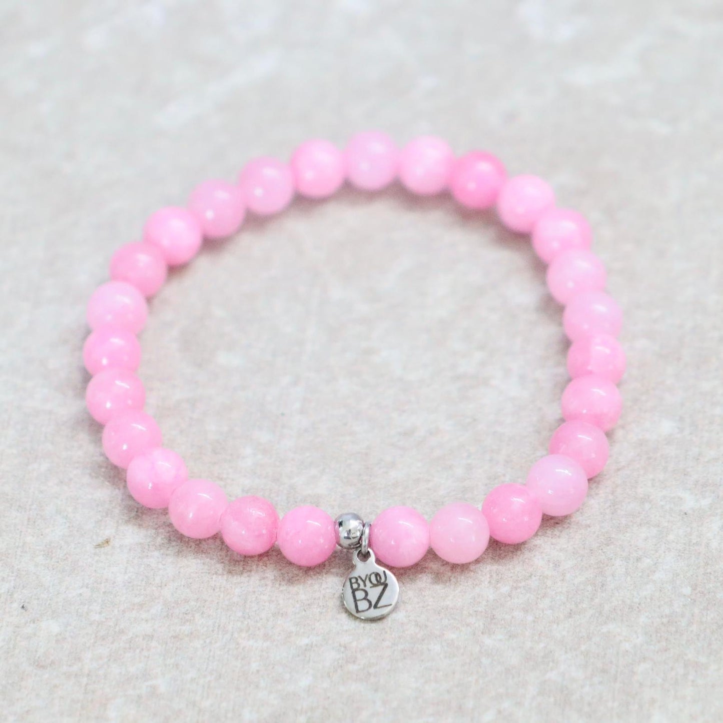 MALIBU PINK | Roze jade armband | 6mm| Normal Fit
