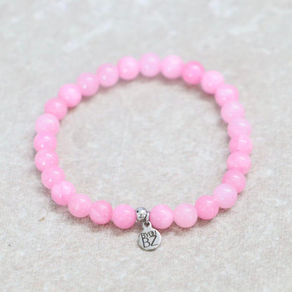MALIBU PINK | Roze jade armband | 6mm| Normal Fit