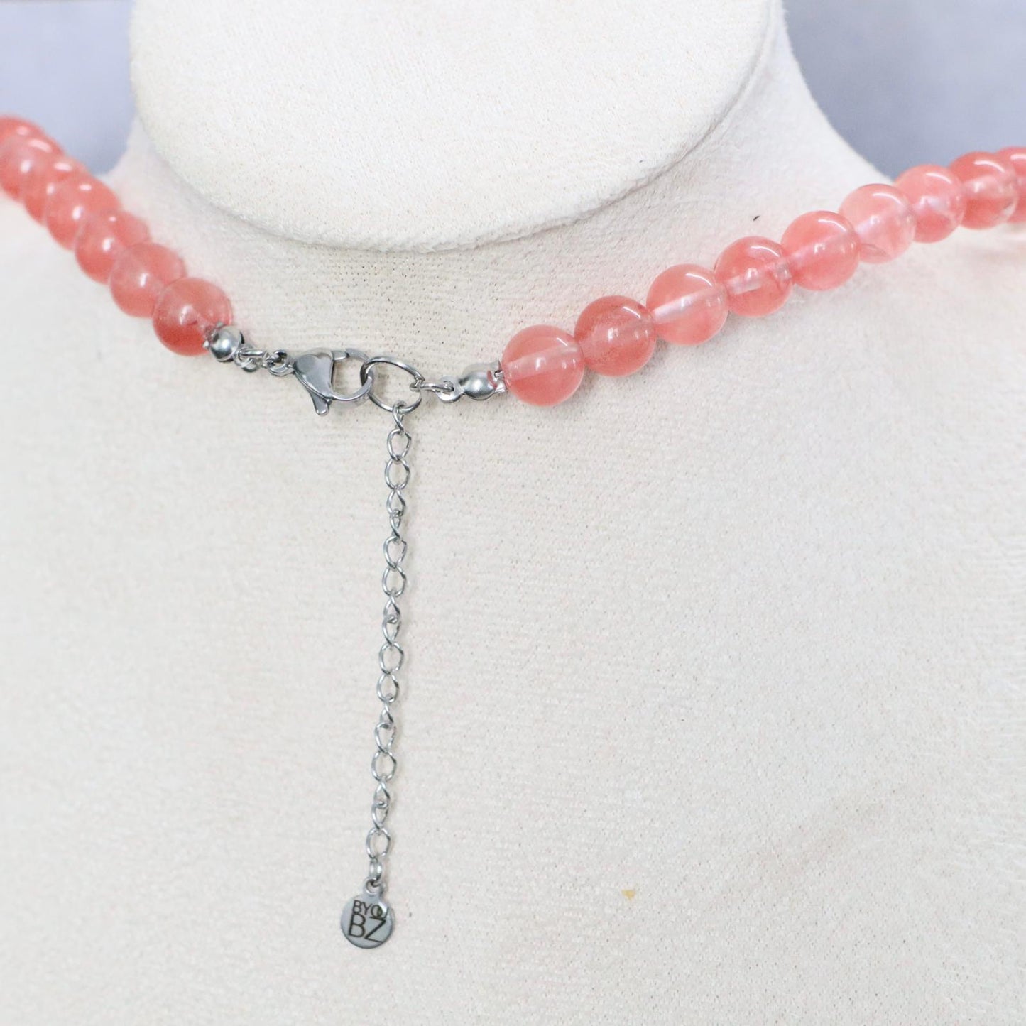 CLASSIC WATERMELOENKWARTS | Watermeloenkwarts ketting | 8 mm