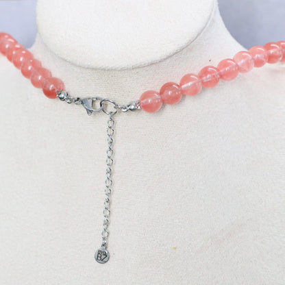 CLASSIC WATERMELOENKWARTS | Watermeloenkwarts ketting | 8 mm