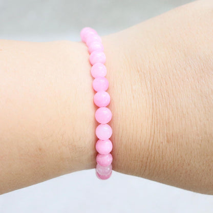 MALIBU PINK | Roze jade armband | 6mm| Normal Fit