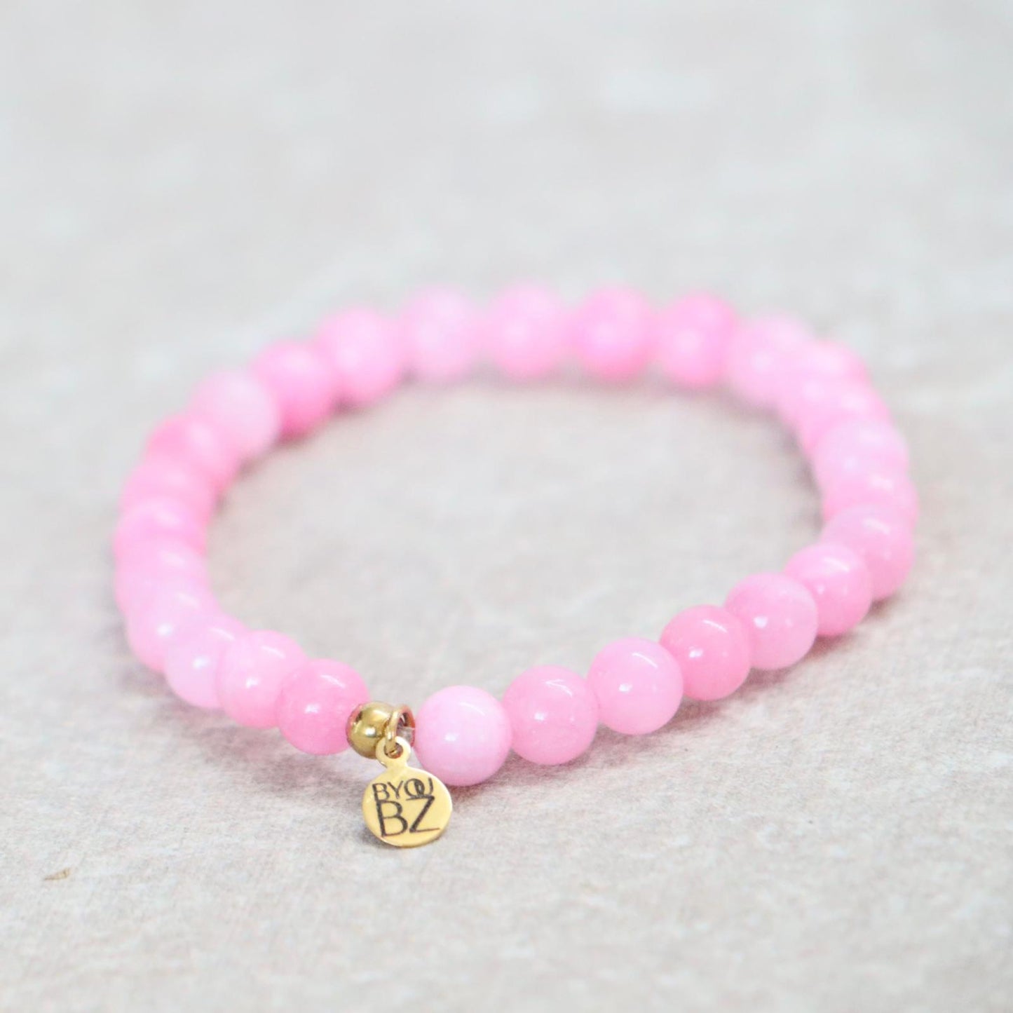 MALIBU PINK | Roze jade armband | 6mm| Normal Fit