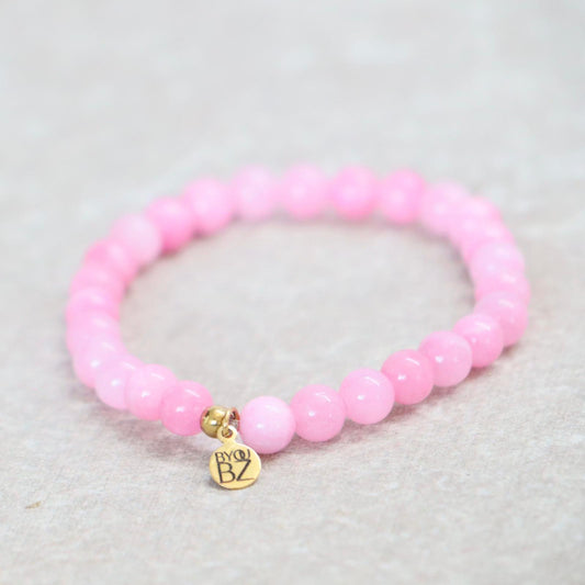 MALIBU PINK | Roze jade armband | 6mm| Normal Fit