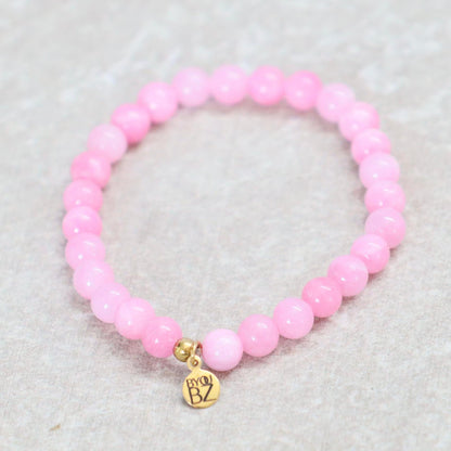 MALIBU PINK | Roze jade armband | 6mm| Normal Fit