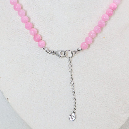 MALIBU PINK | Roze jade ketting | 6mm