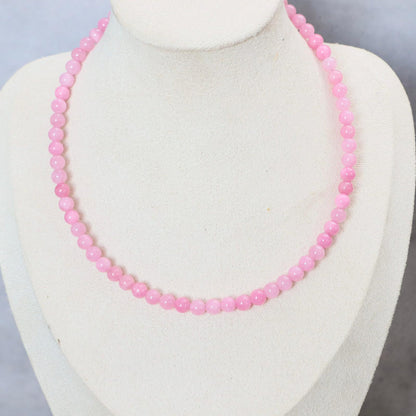 MALIBU PINK | Roze jade ketting | 6mm