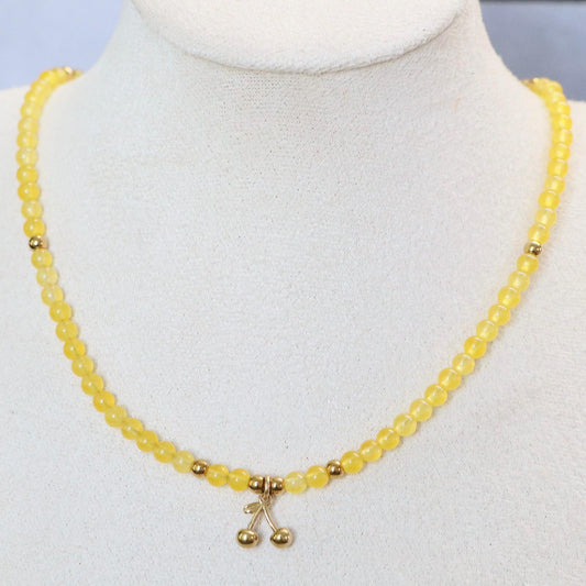 CAPRI GLOW | Natuursteen ketting | 4mm | Kreeftsluiting | ca. 40cm