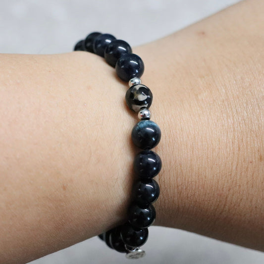 TOKYO SHADE | Obsidiaan armband | 8mm | Normal Fit