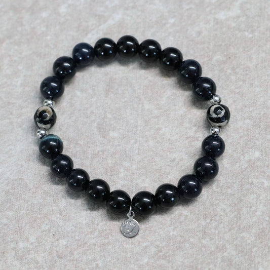 TOKYO SHADE | Obsidiaan armband | 8mm | Normal Fit