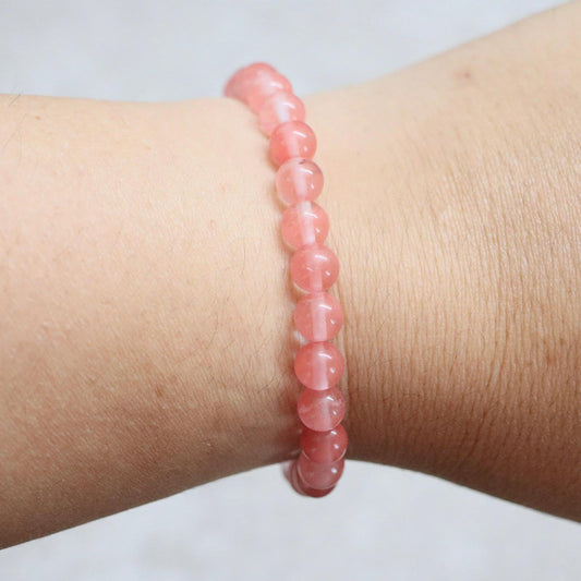 CLASSIC WATERMELOENKWARTS | Watermeloenkwarts armband | 6 mm | Normal Fit