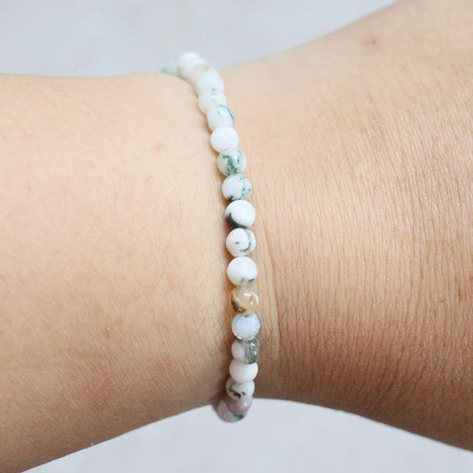 Boom Agaat | Agaat armband | 4 mm | Normal Fit