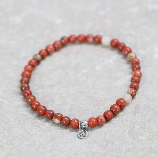 Rode Jaspis | Jaspis armband | 4 mm | Normal Fit