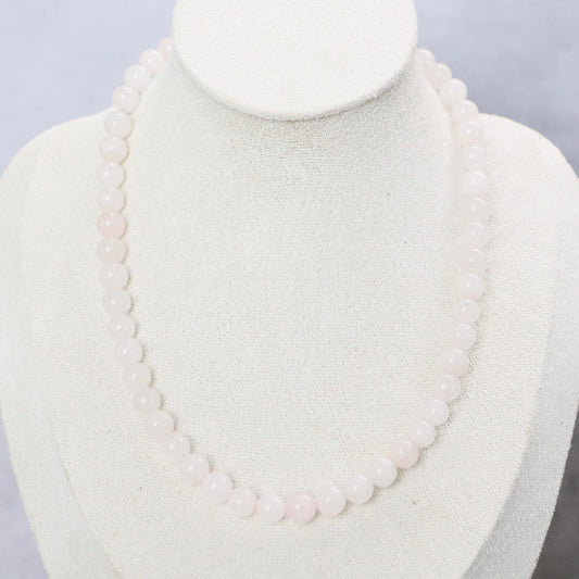 CLASSIC Rozenkwarts | Ketting | 8mm | Magneetsluiting | 45cm
