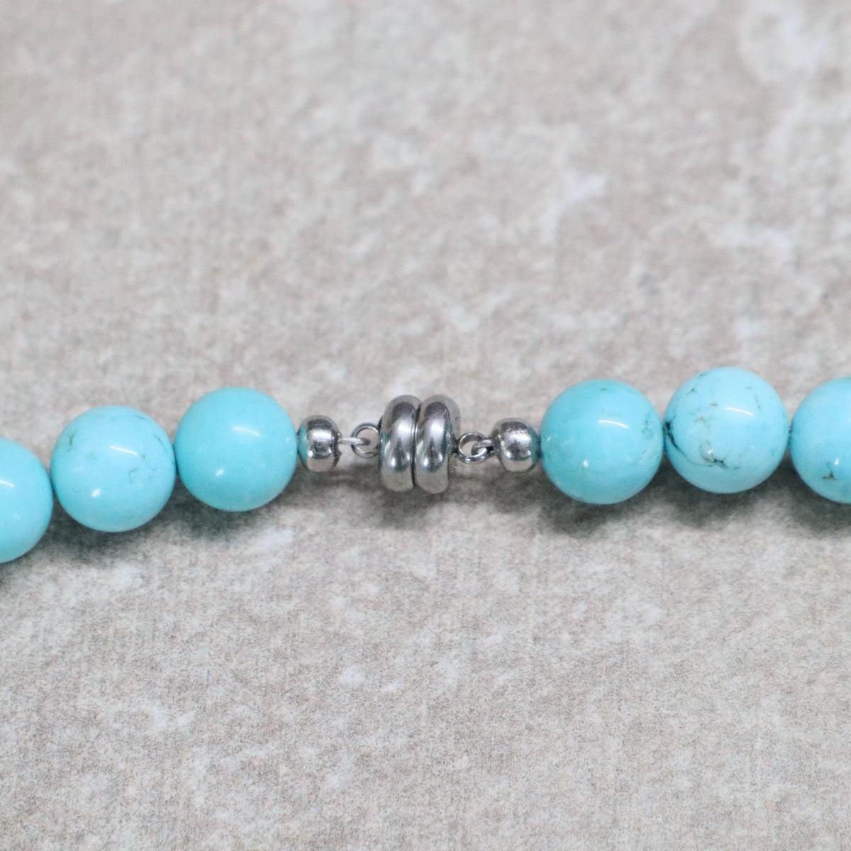 CLASSIC Magnesiet Turquoise | Ketting | 8mm | Magneetsluiting | 45cm