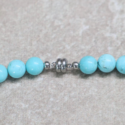 CLASSIC Magnesiet Turquoise | Ketting | 8mm | Magneetsluiting | 45cm