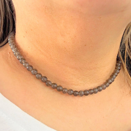 CLASSIC Rookkwarts | Ketting | 6mm | Kreeftsluiting | 45cm