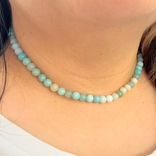 CLASSIC Amazoniet | Ketting | 6mm | Magneetsluiting | 45cm