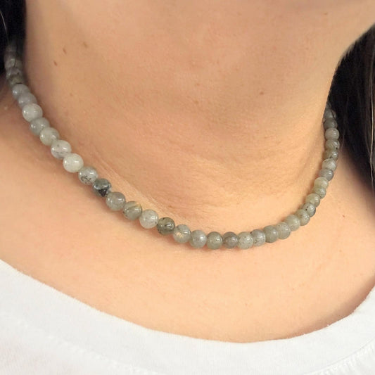 CLASSIC Labradoriet | Ketting | 6mm | Magneetsluiting | 45cm