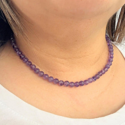 CLASSIC Amethist | Ketting | 6mm | Magneetsluiting | 45cm