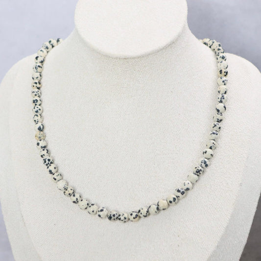 CLASSIC Dalmatiër Jaspis | Ketting | 6mm | Magneetsluiting | 45cm