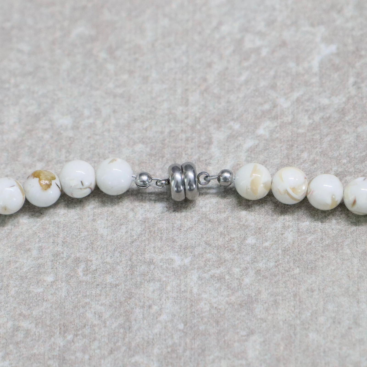 CLASSIC Schelp Turkoois | Ketting | 6mm | Magneetsluiting | 45cm