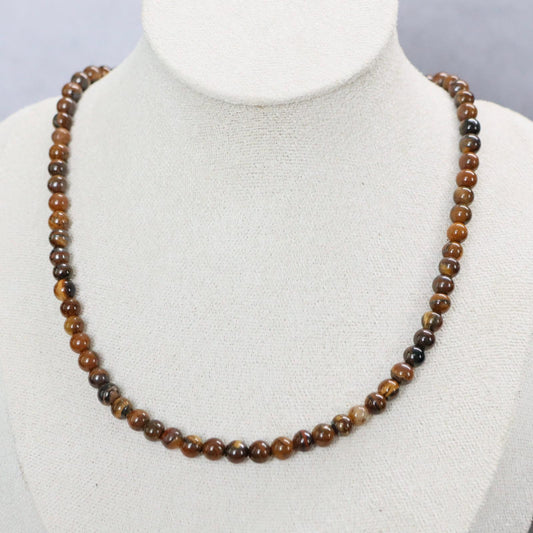 CLASSIC Tijgeroog | Ketting | 6mm | Kreeftsluiting | 45cm