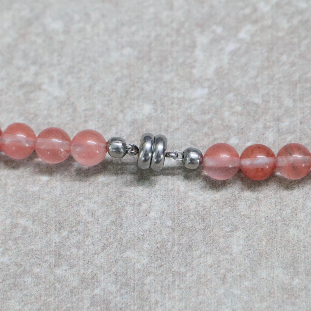 CLASSIC Watermeloenkwarts | Ketting | 6mm | Magneetsluiting | 45cm
