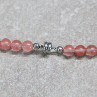 CLASSIC Watermeloenkwarts | Ketting | 6mm | Magneetsluiting | 45cm