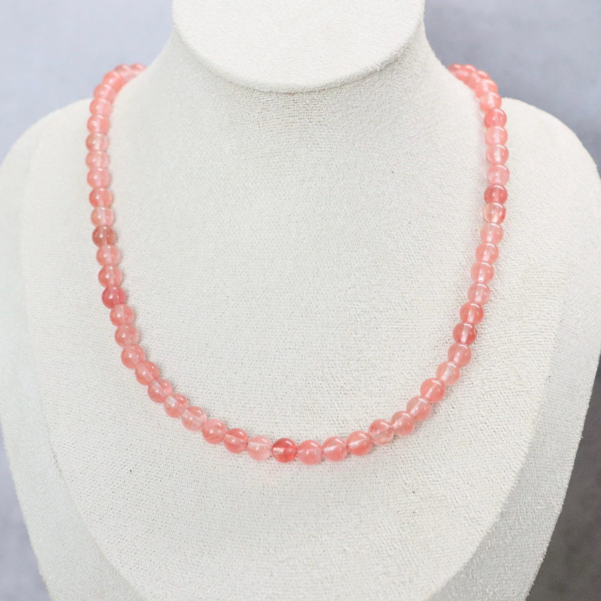 CLASSIC Watermeloenkwarts | Ketting | 6mm | Magneetsluiting | 45cm