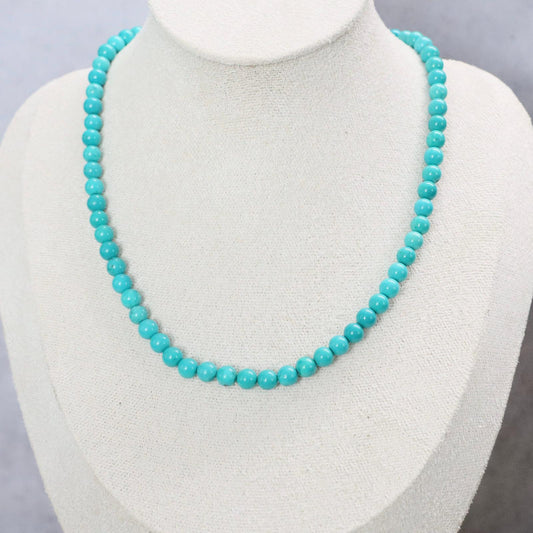 CLASSIC Magnesiet Turquoise | Ketting | 6mm | Kreeftsluiting | 45cm