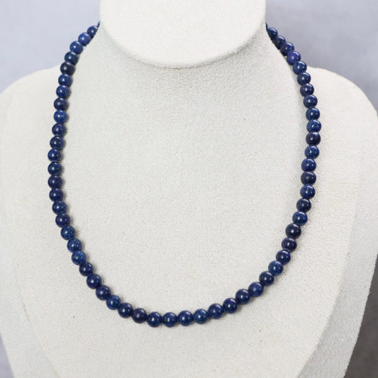 CLASSIC Lapis Lazuli | Ketting | 6mm | Kreeftsluiting | 45cm