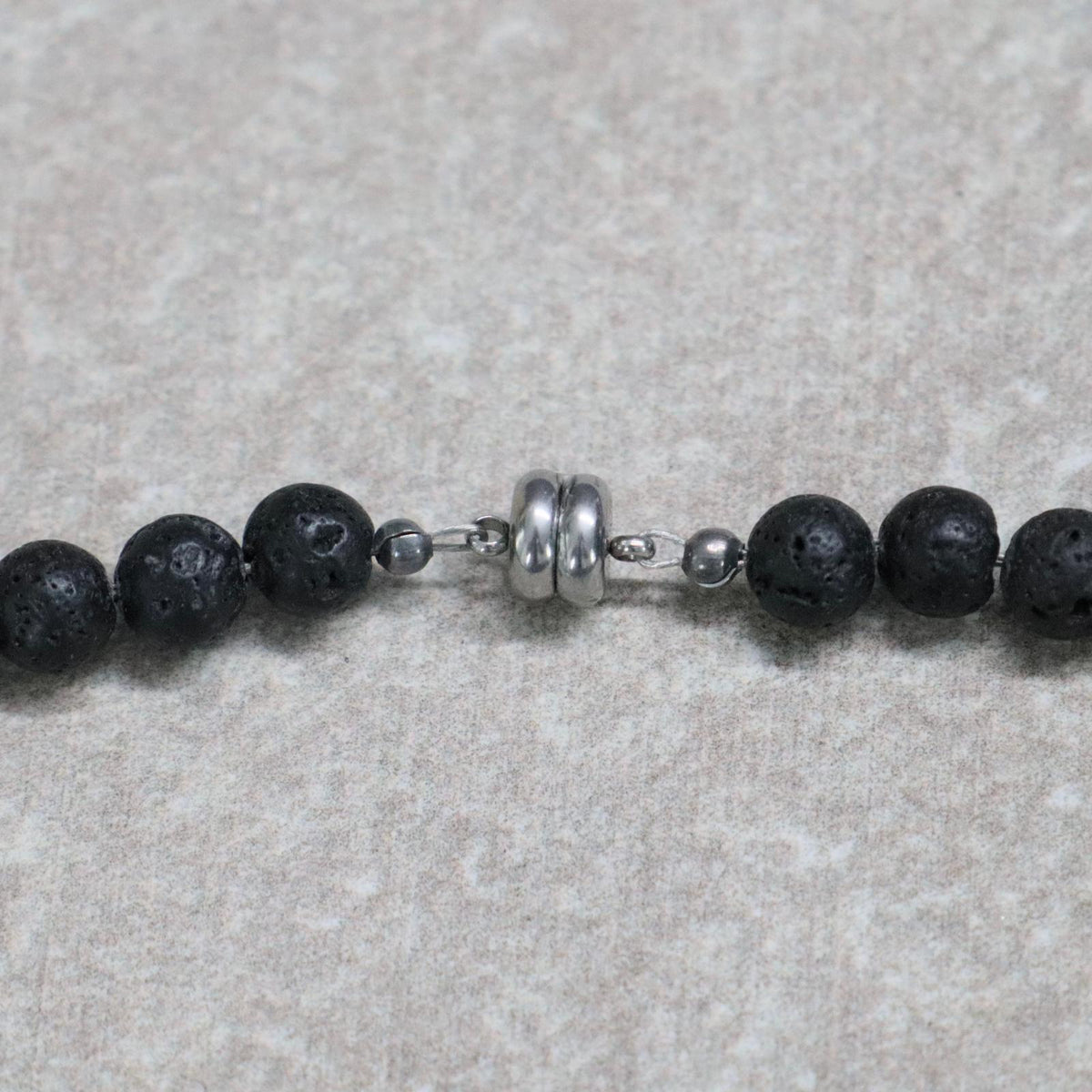 CLASSIC Lavasteen | Ketting | 6mm | Magneetsluiting | 45cm