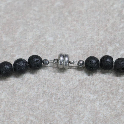 CLASSIC Lavasteen | Ketting | 6mm | Magneetsluiting | 45cm