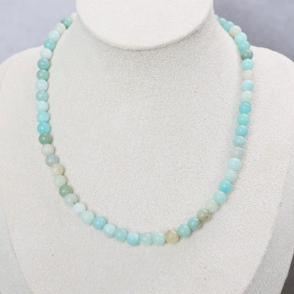 CLASSIC Amazoniet | Ketting | 6mm | Kreeftsluiting | 45cm