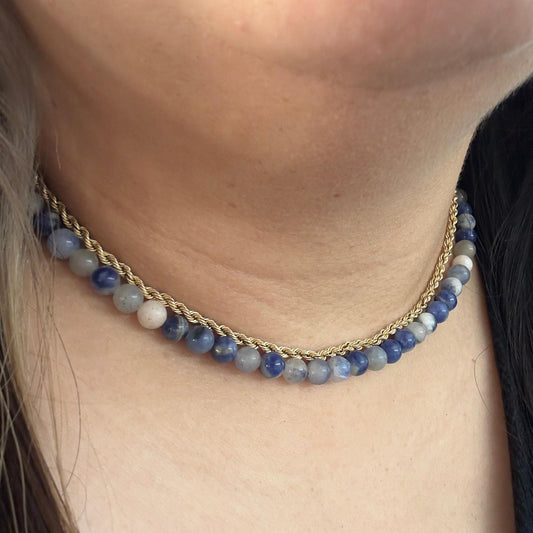 CLASSIC Sodaliet | Ketting | 6mm | Kreeftsluiting | 45cm