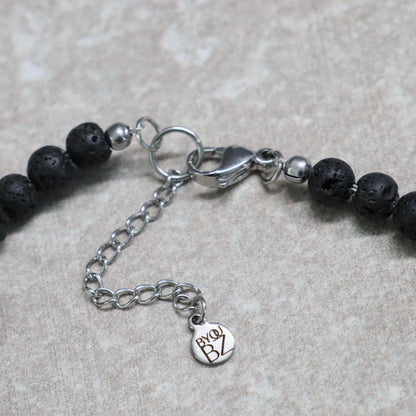 CLASSIC Lavasteen | Ketting | 6mm | Kreeftsluiting | 45cm