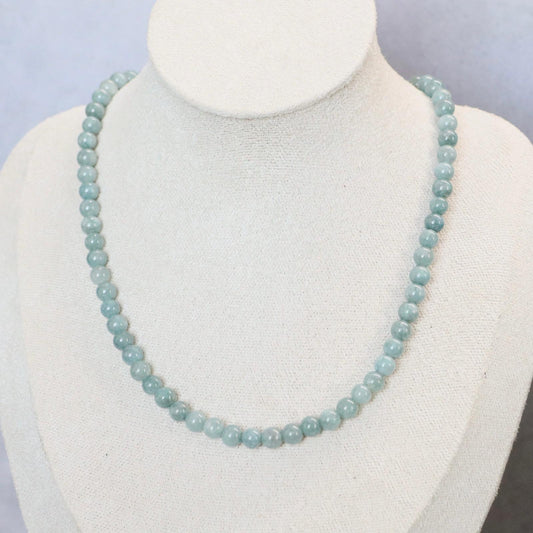 CLASSIC Birmese Jade | Ketting | 6mm | Kreeftsluiting | 45cm
