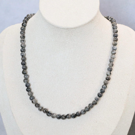 CLASSIC Larvikiet | Ketting | 6mm | Kreeftsluiting | 45cm