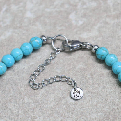 CLASSIC Blauwe Howliet | Ketting | 6mm | Kreeftsluiting | 45cm