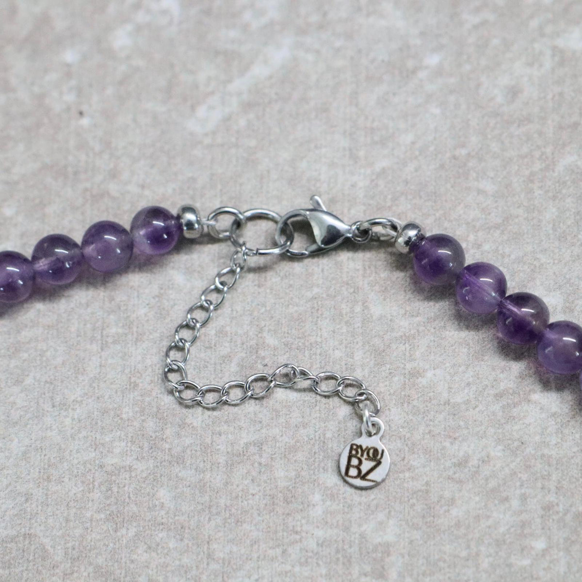 CLASSIC Amethist | Ketting | 6mm | Kreeftsluiting | 45cm