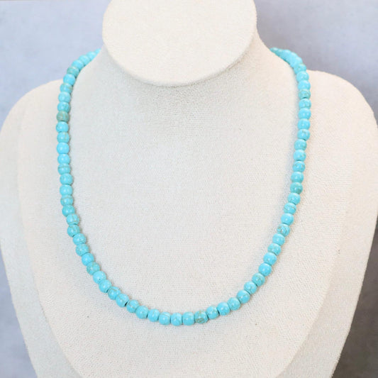 CLASSIC Blauwe Howliet | Ketting | 6mm | Kreeftsluiting | 45cm