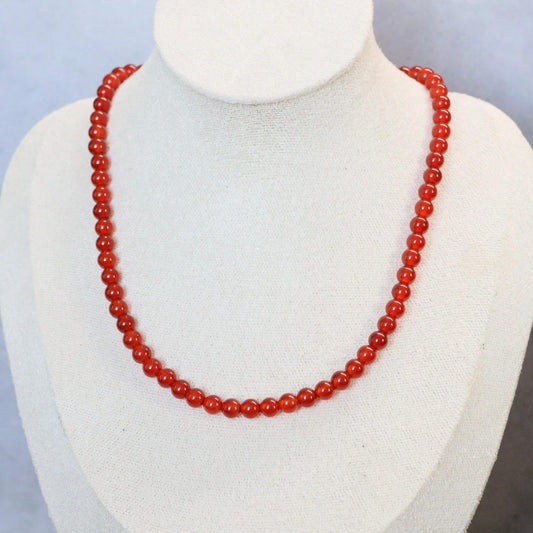 CLASSIC Carneool | Ketting | 6mm | Kreeftsluiting | 45cm