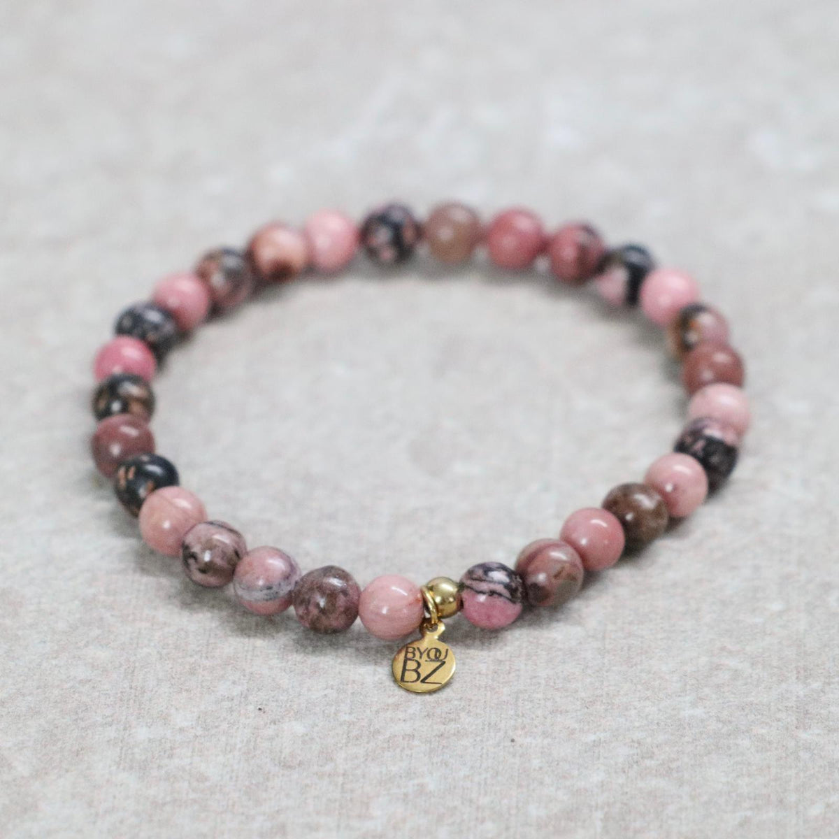 DARK Rhodoniet | Rhodoniet armband | 6 mm | Normal Fit
