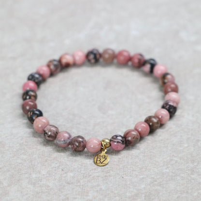 DARK Rhodoniet | Rhodoniet armband | 6 mm | Normal Fit