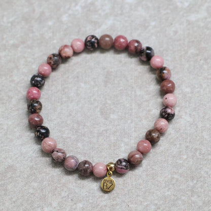 DARK Rhodoniet | Rhodoniet armband | 6 mm | Normal Fit